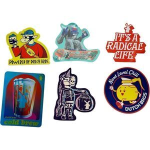 Dutch Brothers Stickers Lot of 6 - Lot #4